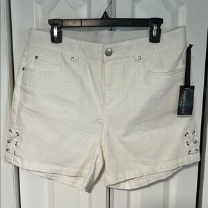 Skye's the Limit White Denim Shorts